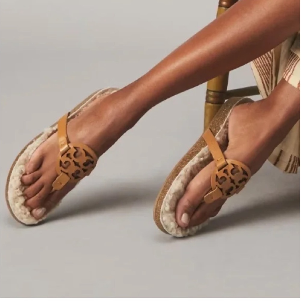 NIB | TORY BURCH Miller Cloud Shearling Sandal | 9.5